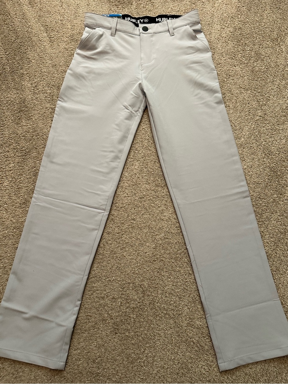 Hurley Youth Performance Chino, Light Gray, Size Large 14/16
